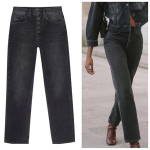RAILS The Topanga High Rise Straight Jeans In Graphite Size 24